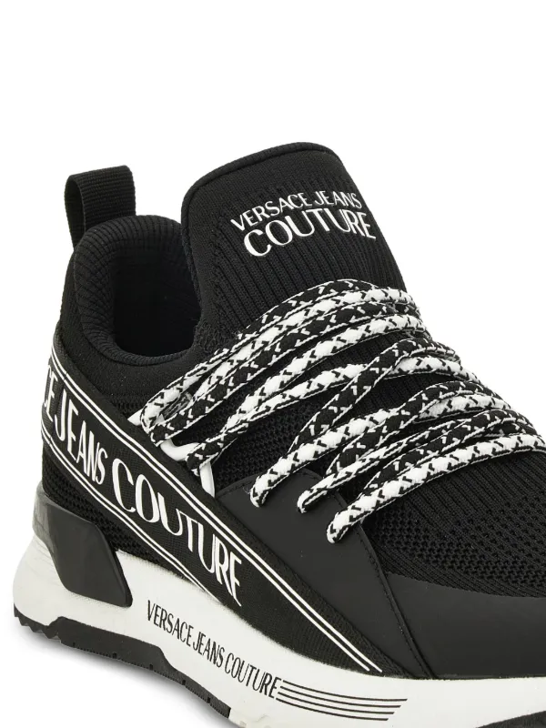 Versace Jeans Couture lace-up Logo Sneakers | Black | FARFETCH