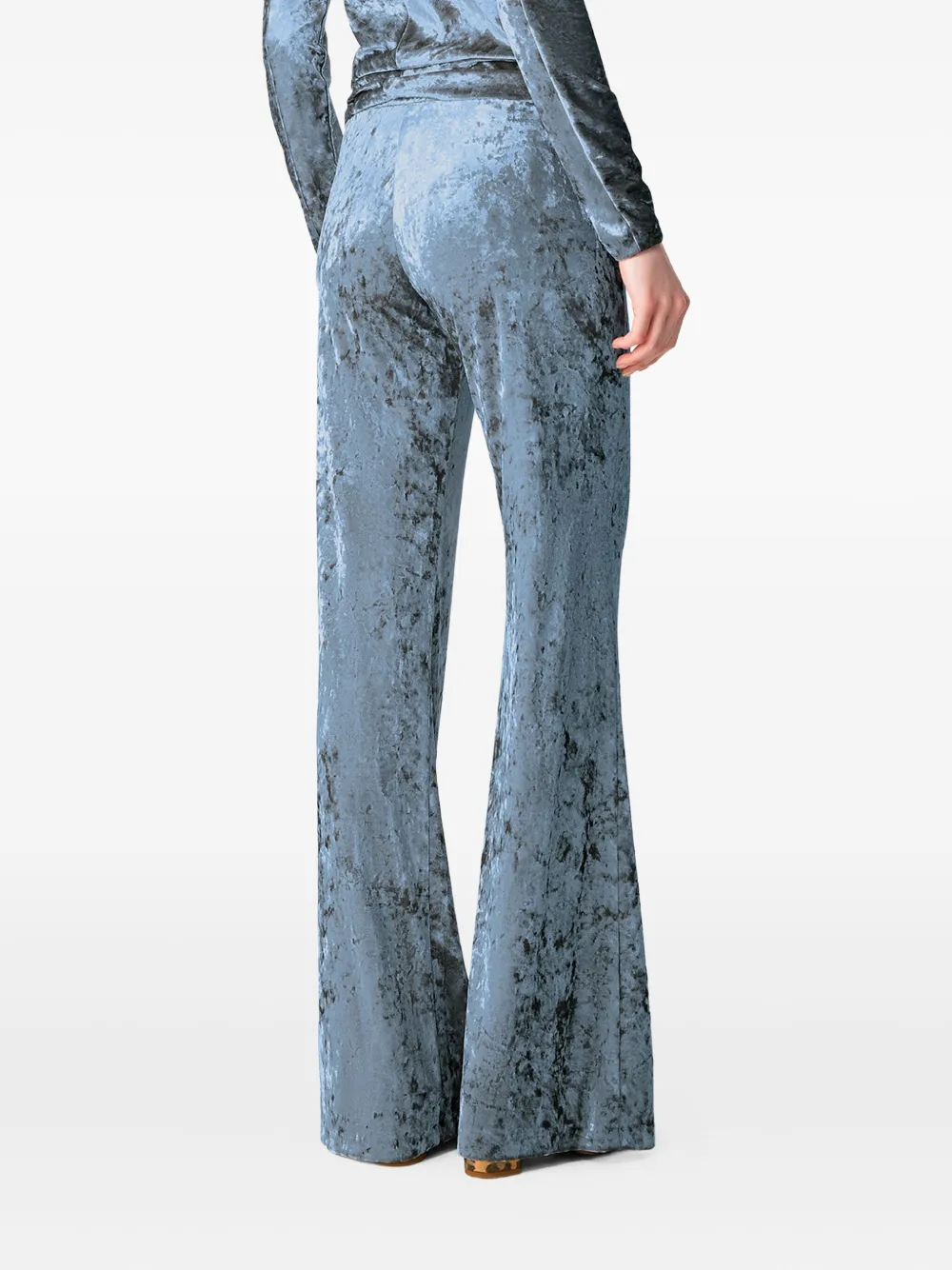 Forte Forte Crushed-velvet Trousers In Blue