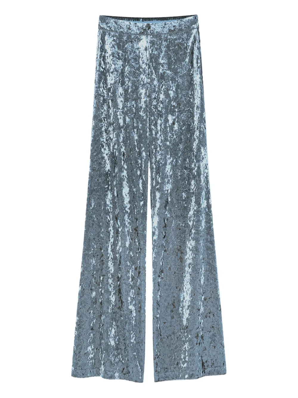 Forte Forte Crushed-velvet Trousers In Blue