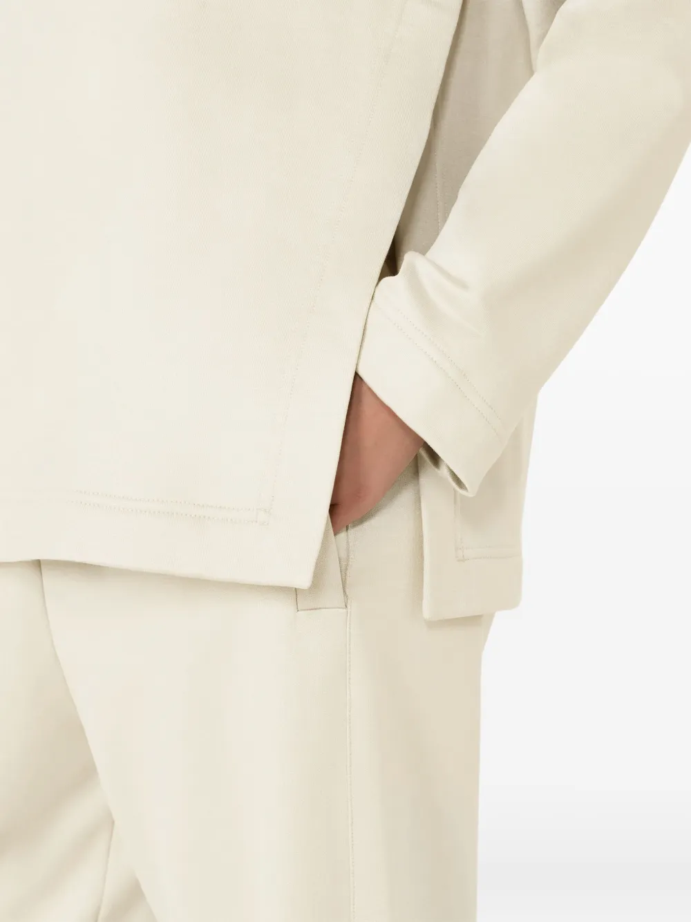 Max Mara Embossed-logo Sweatshirt In Neutral