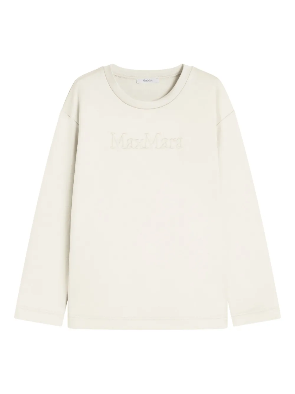 Max Mara Embossed-logo Sweatshirt In Neutral
