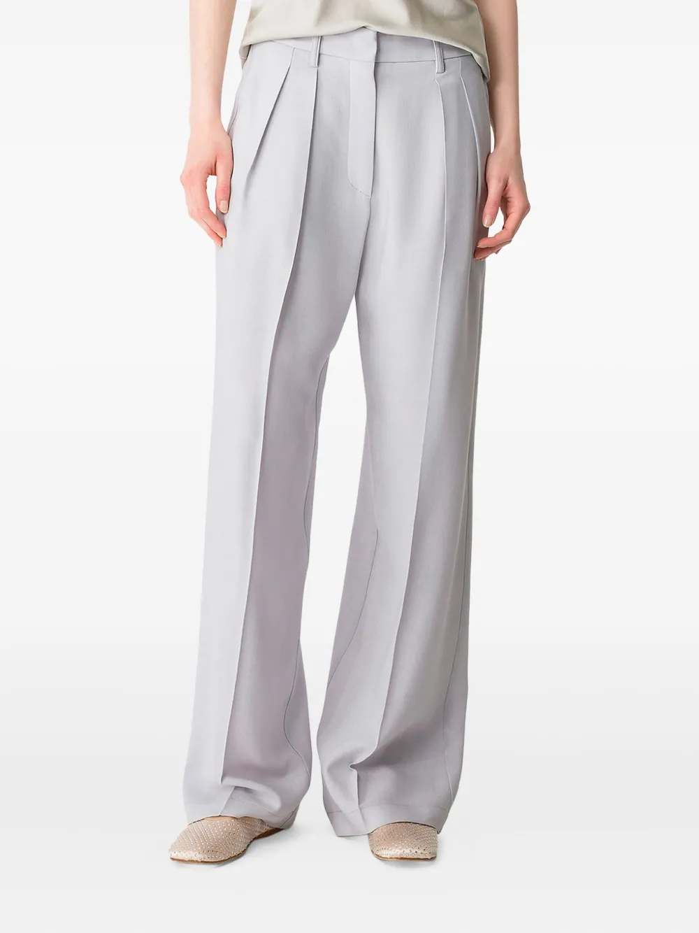 Forte Forte pleated wide-leg trousers - Grijs