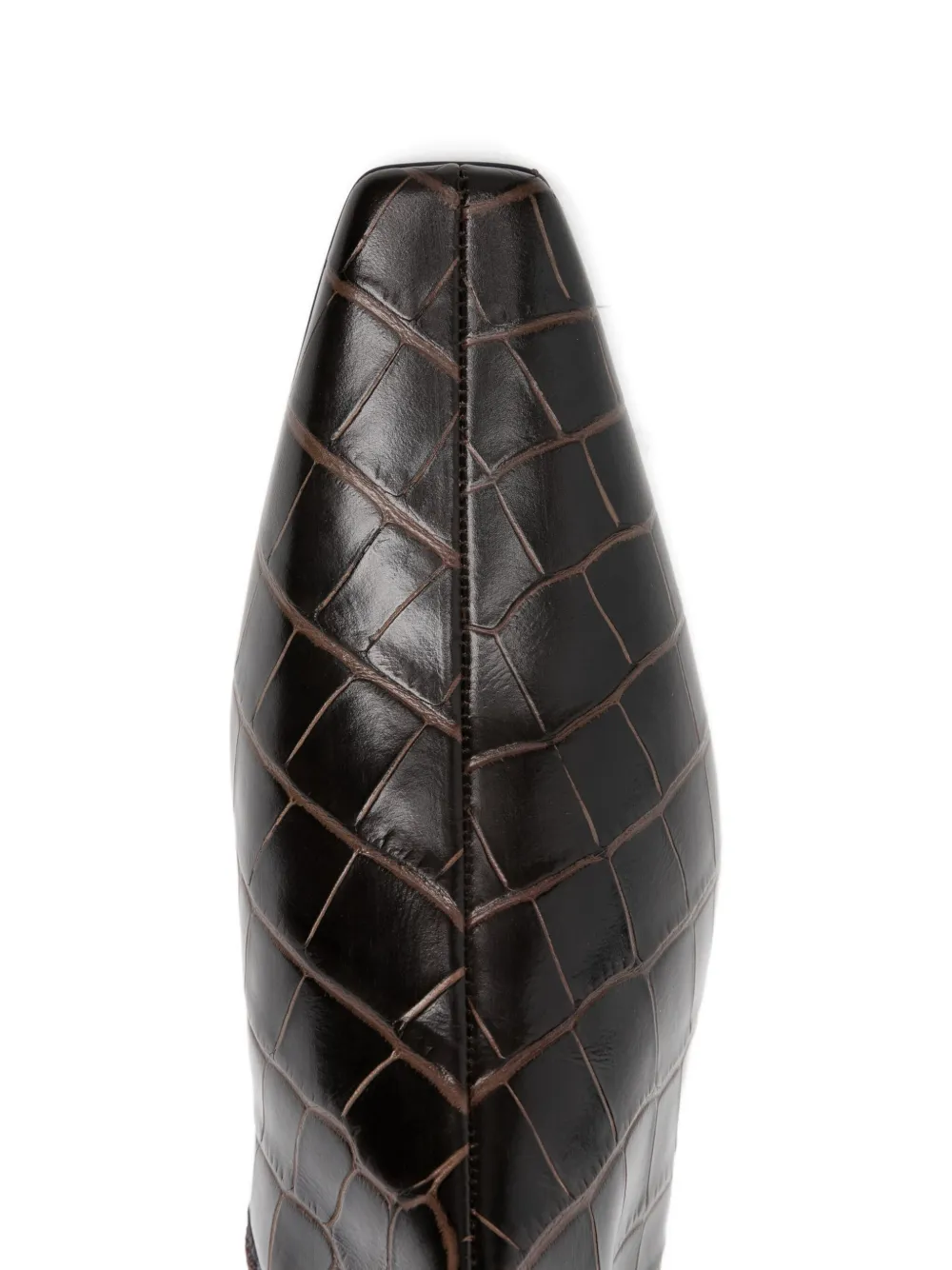 TOTEME Laarzen met krokodillen-reliëf en rits Bruin