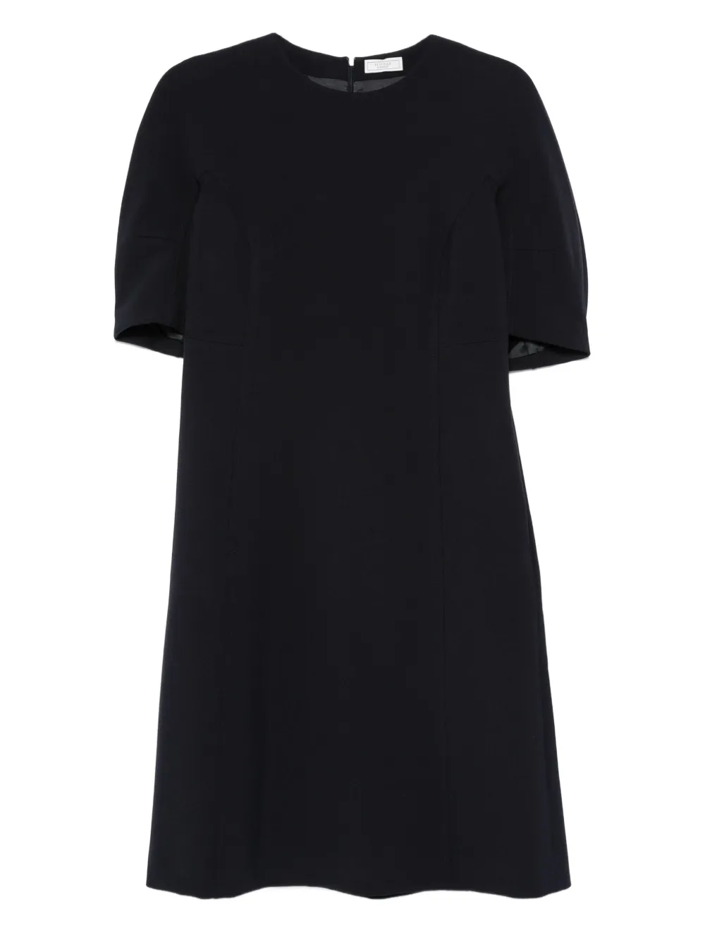 Peserico Midi-jurk met pofmouwen Blauw