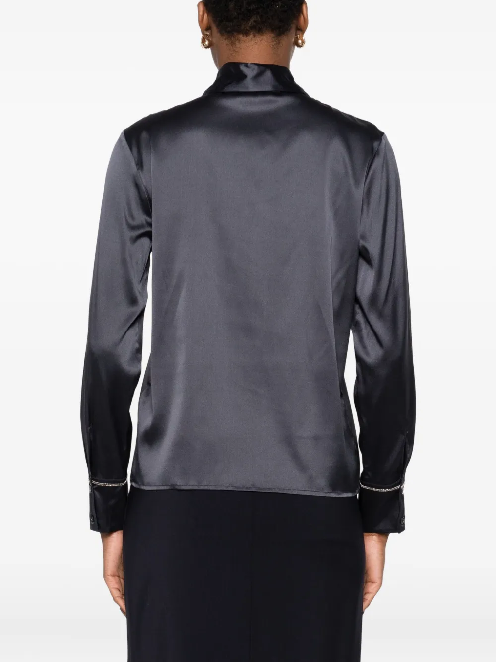Peserico Satijnen blouse Blauw