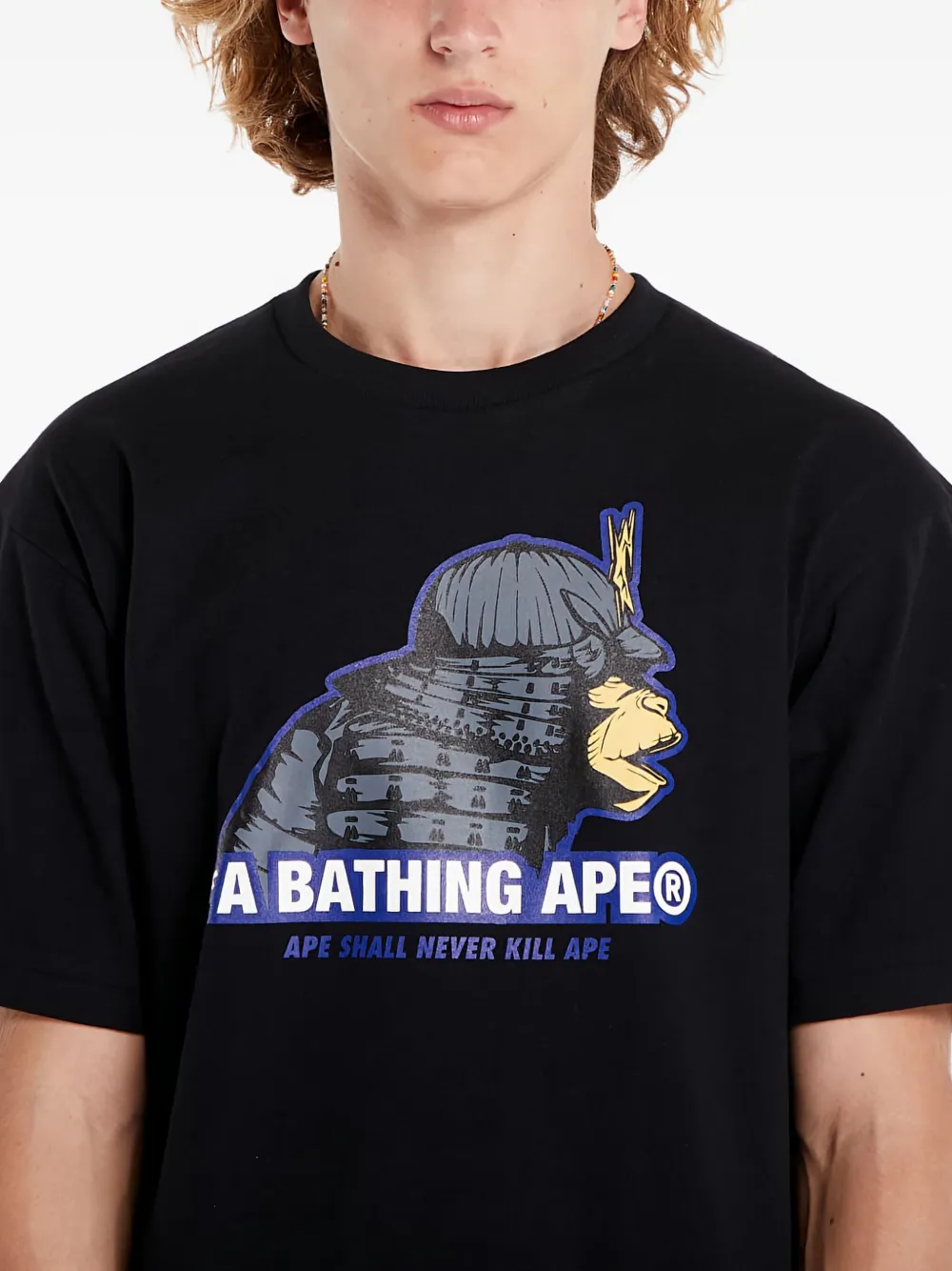 A BATHING APE Samurai T-shirt Zwart