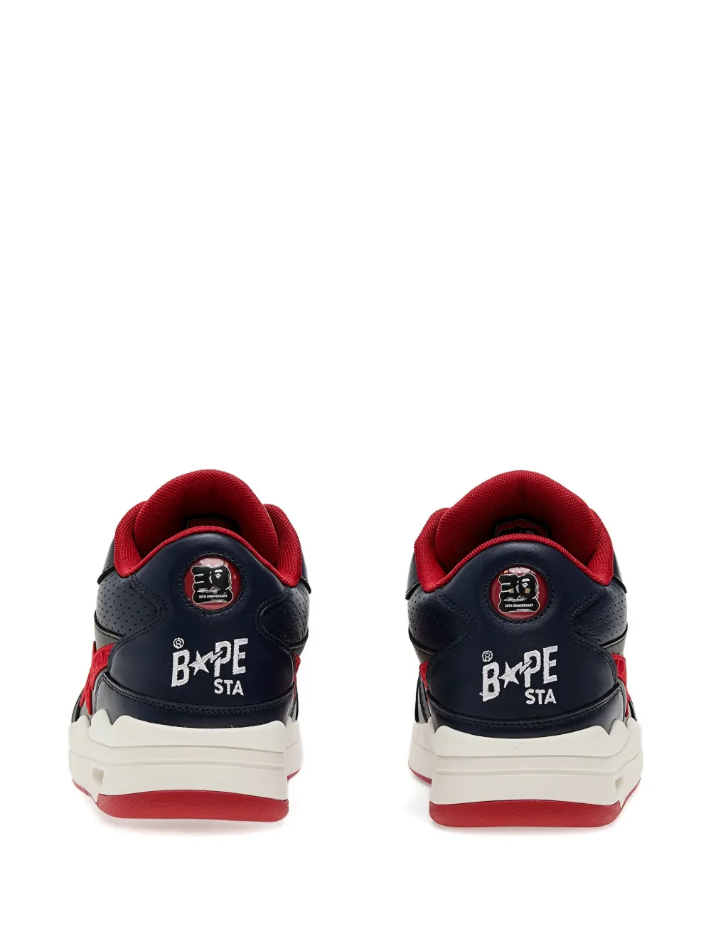 A BATHING APE 30Th Anniversary Clutch Sta™ M1 leather hi-top sneakers Blue