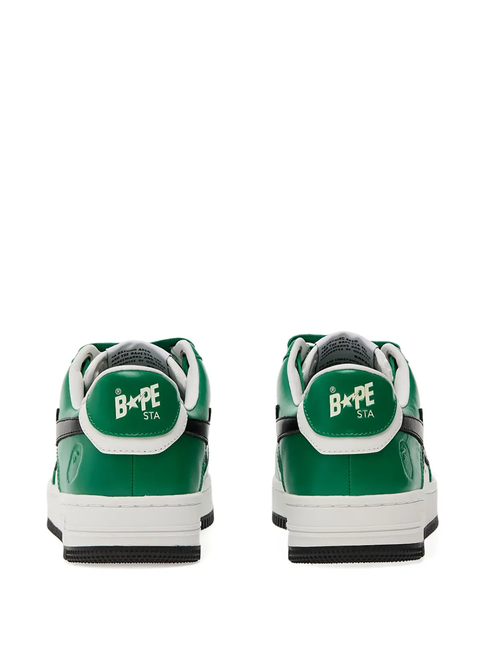 A BATHING APE Bape Sta 3 leather sneakers Groen