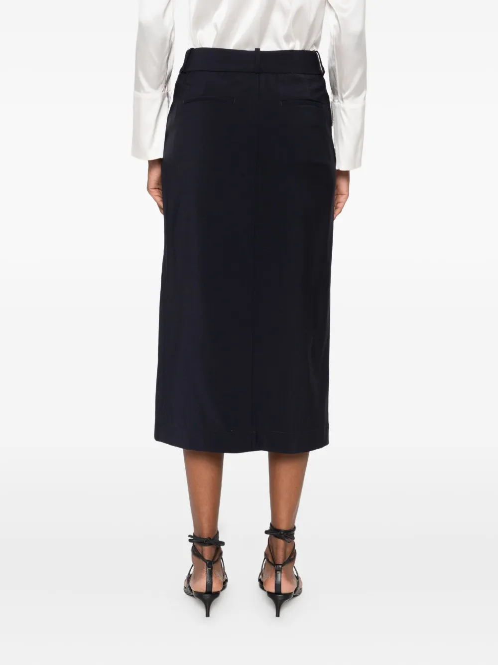 Peserico Midi-rok met riemlussen Blauw