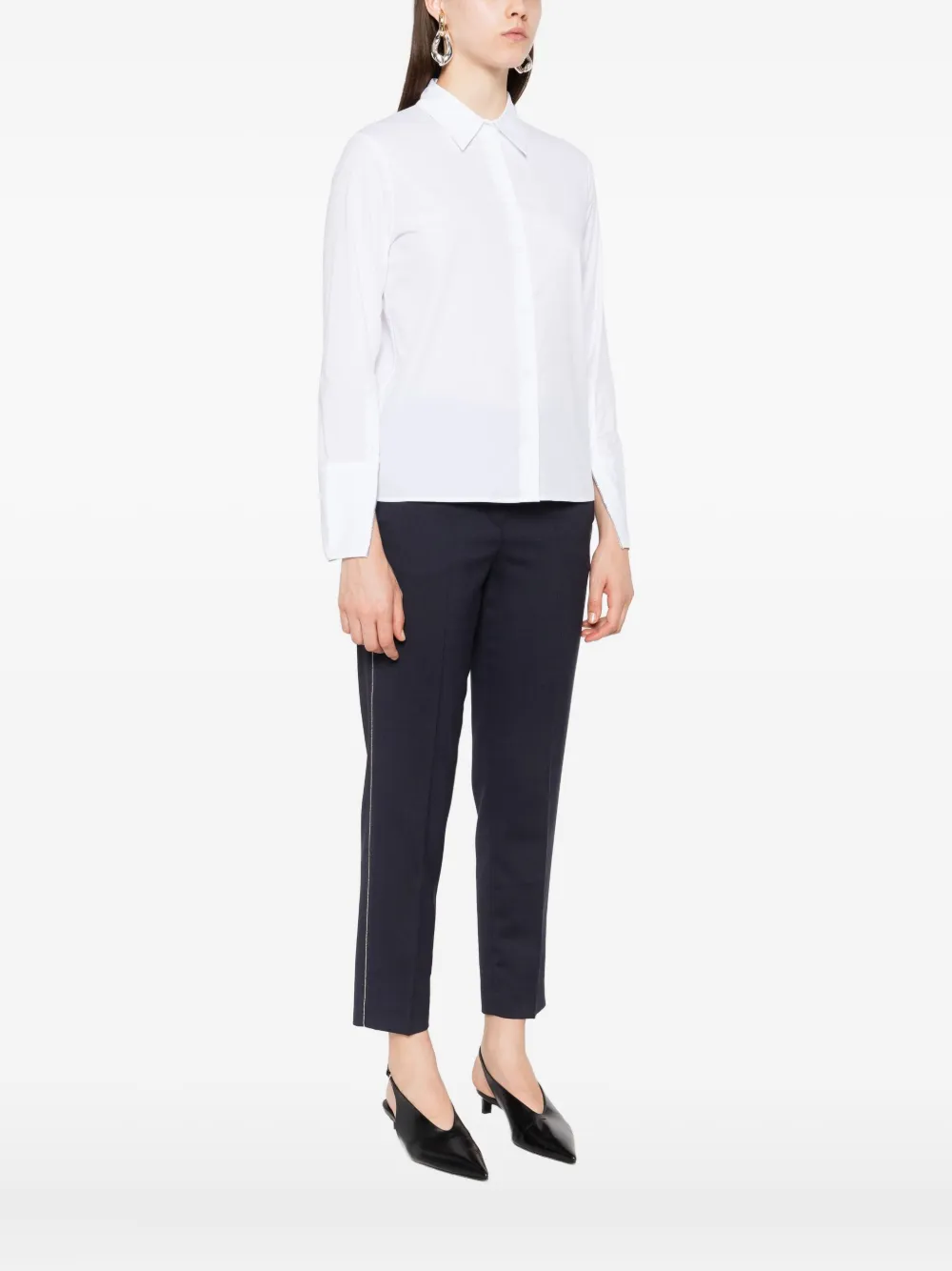 Peserico Shirt met manchetten met knopen Wit