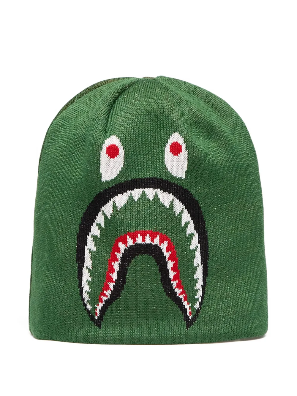 A BATHING APE Gebreide hoed met haaienhoofd Groen