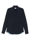 Xacus textured long-sleeved shirt - Blue