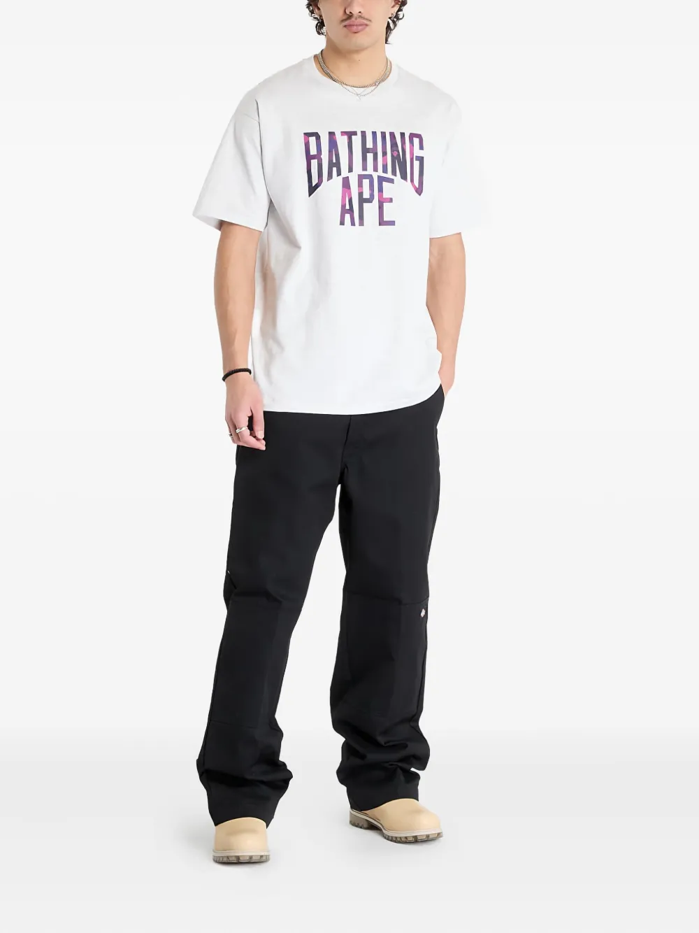 A BATHING APE T-shirt met print Grijs