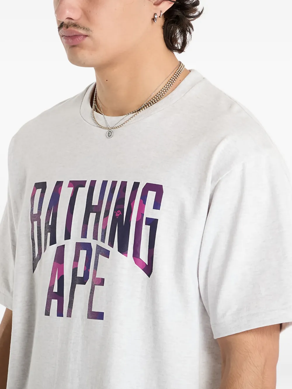 A BATHING APE T-shirt met print Grijs