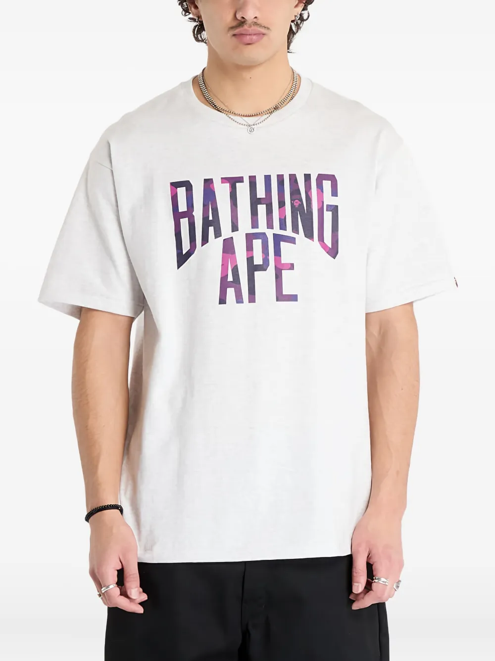 A BATHING APE T-shirt met print Grijs