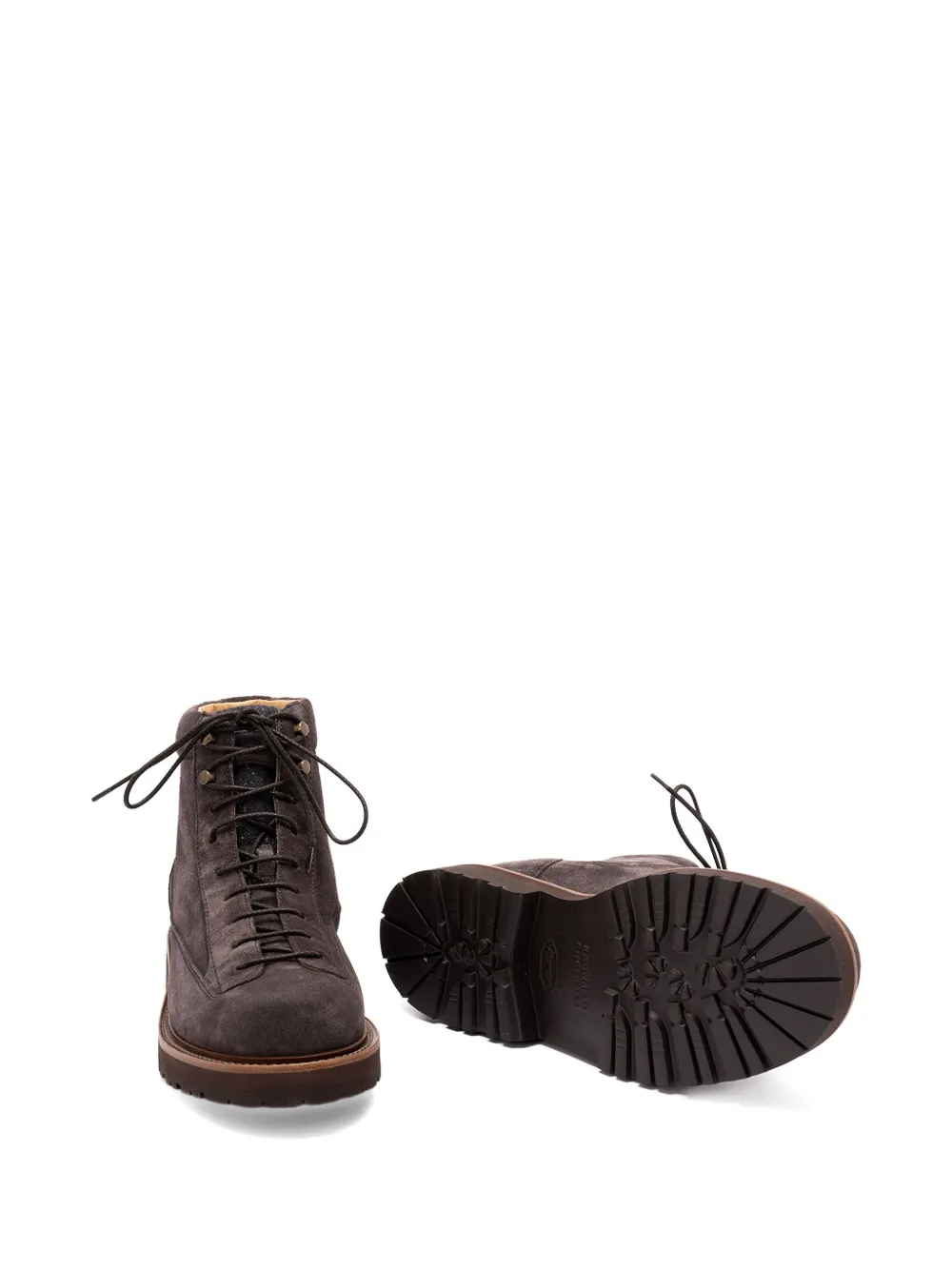 Brunello Cucinelli suede lace-up boots Bruin