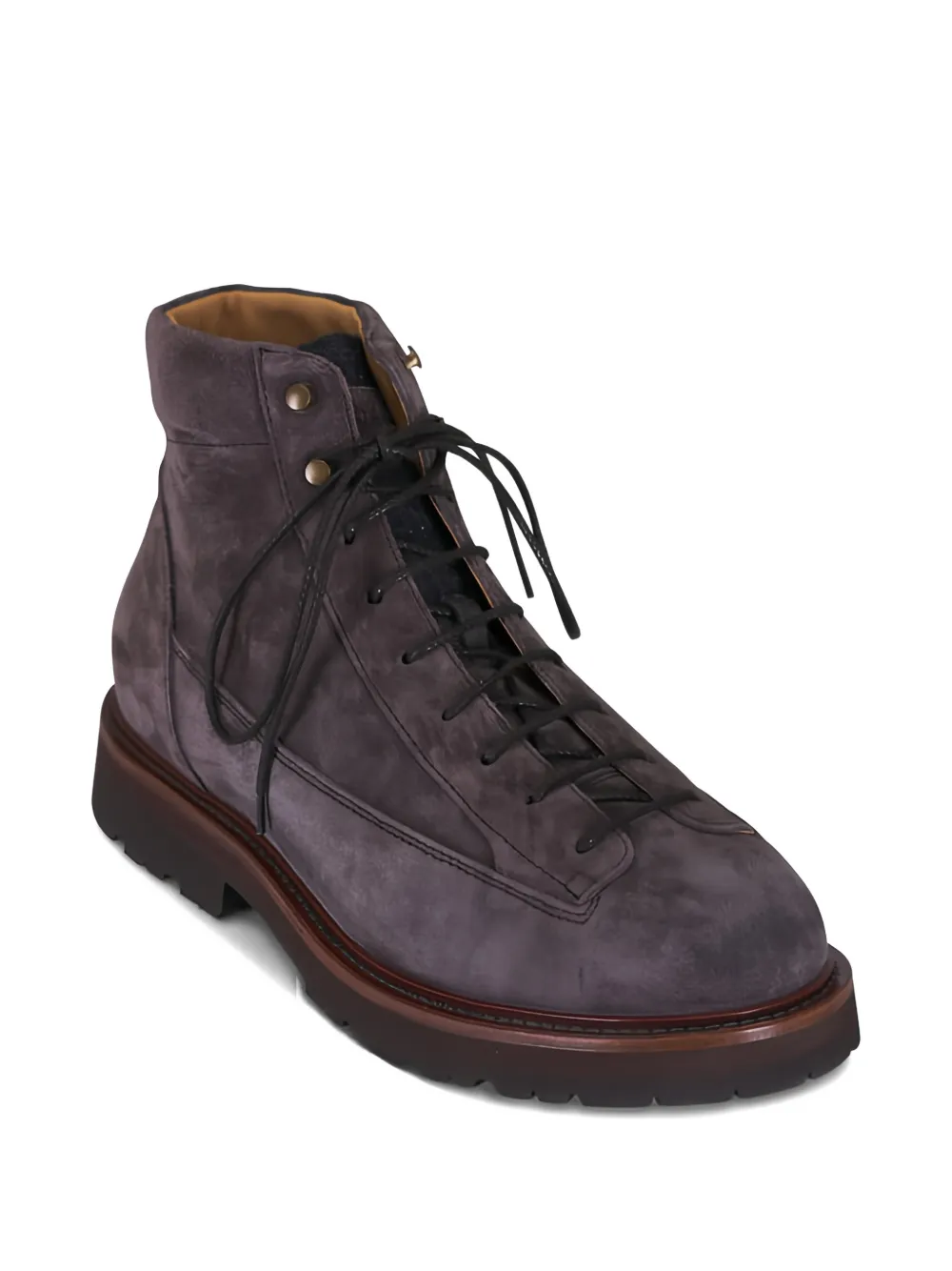 Brunello Cucinelli 系带绒面皮靴 | 机车靴 | Image 2