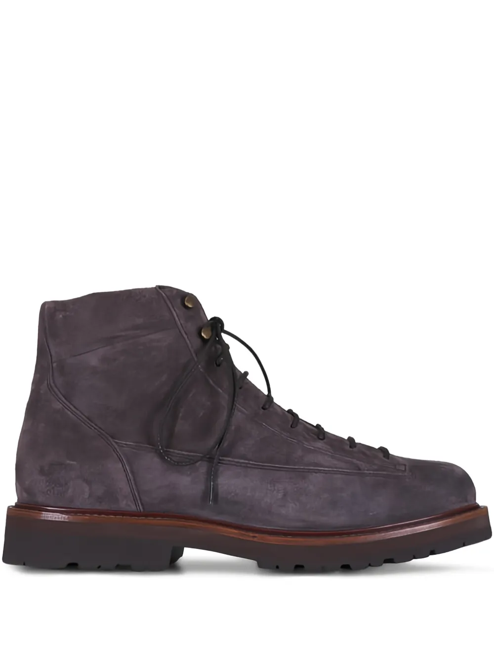 Brunello Cucinelli suede lace-up boots | Grey | Image 1