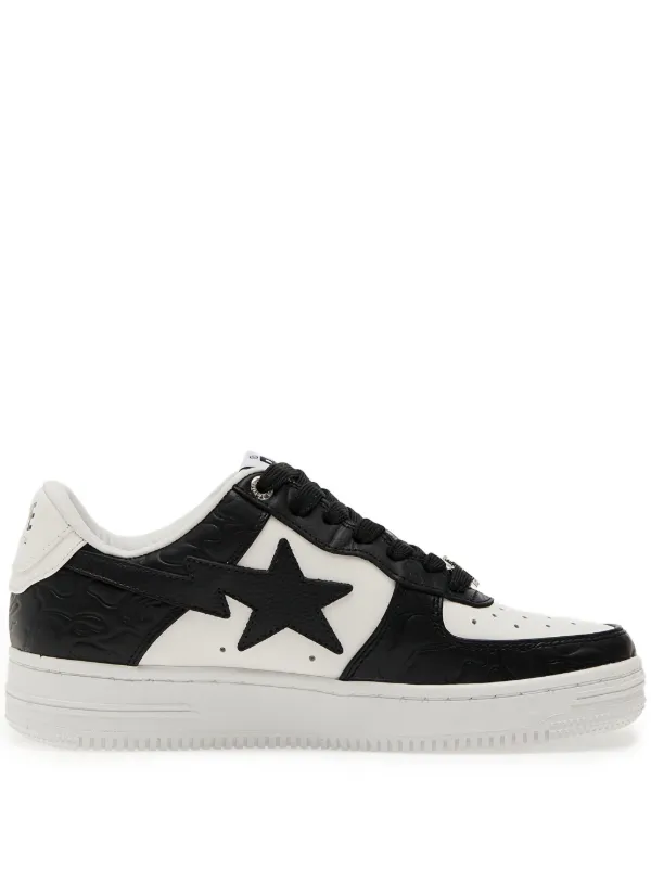 A BATHING APE® Bape Sta 4L star-embellished Camo Sneakers | Black