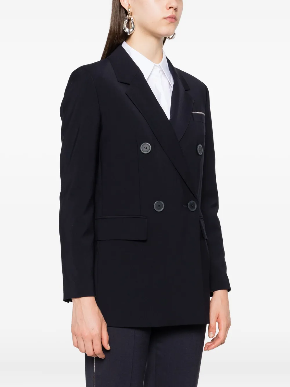 Peserico Blazer met dubbele rij knopen Blauw