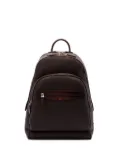 Santoni leather zip-fastening backpack - Brown