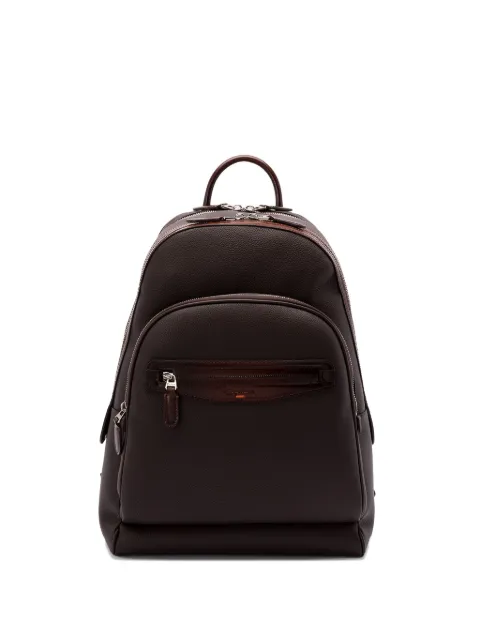 Santoni leather zip-fastening backpack
