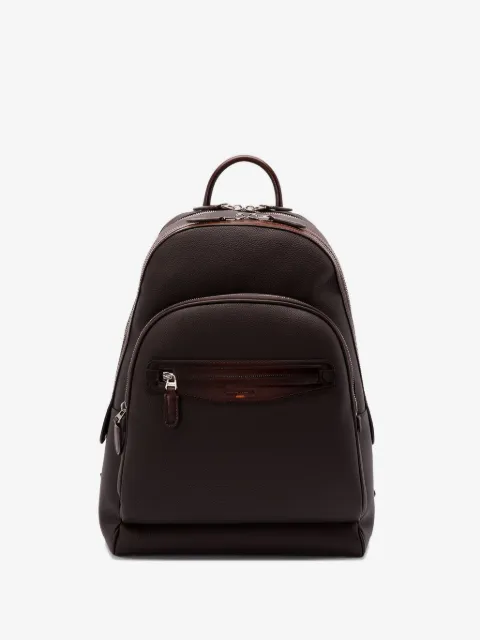 Santoni leather zip-fastening backpack