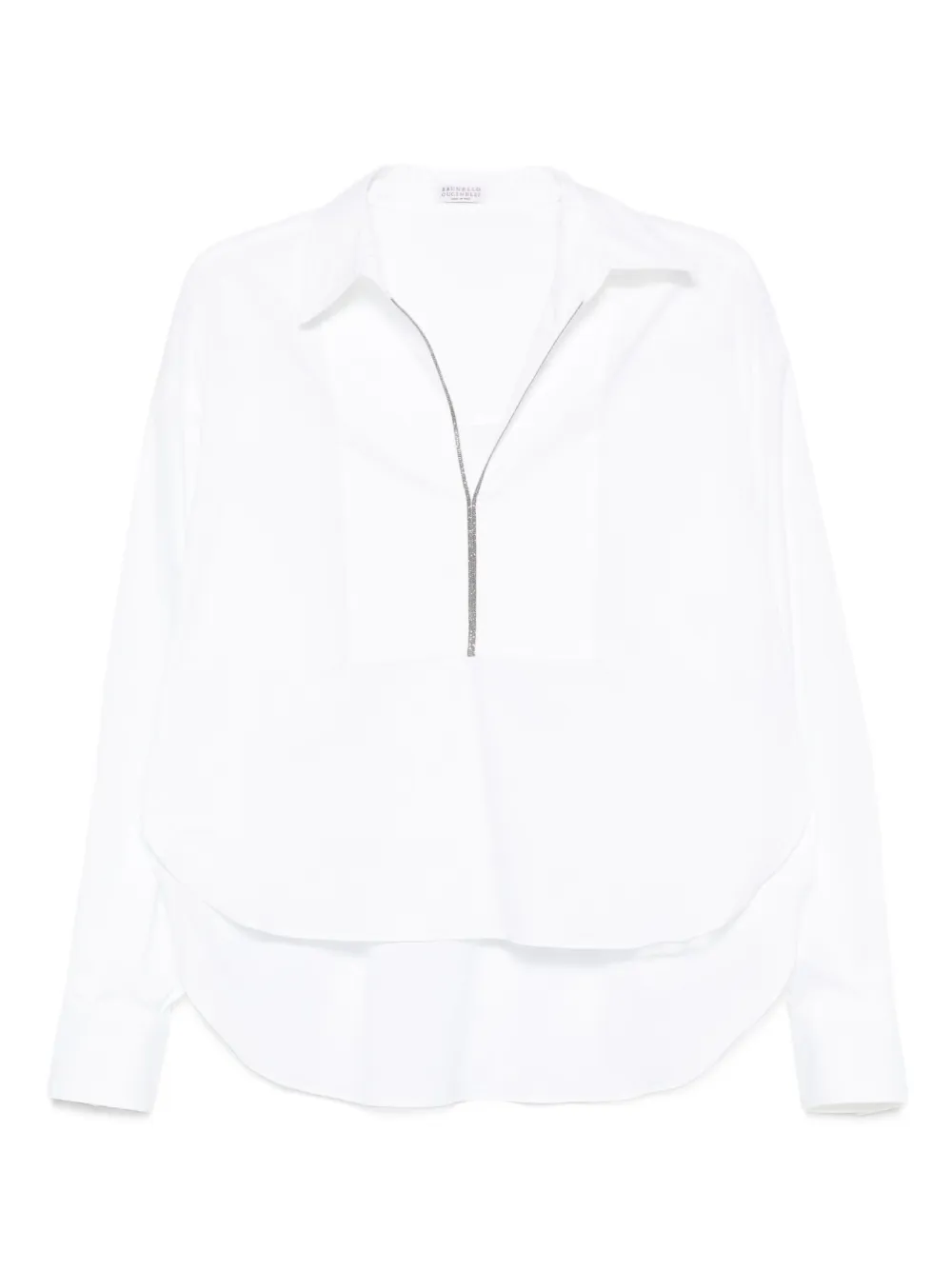 Brunello Cucinelli Blouse met V-hals Wit