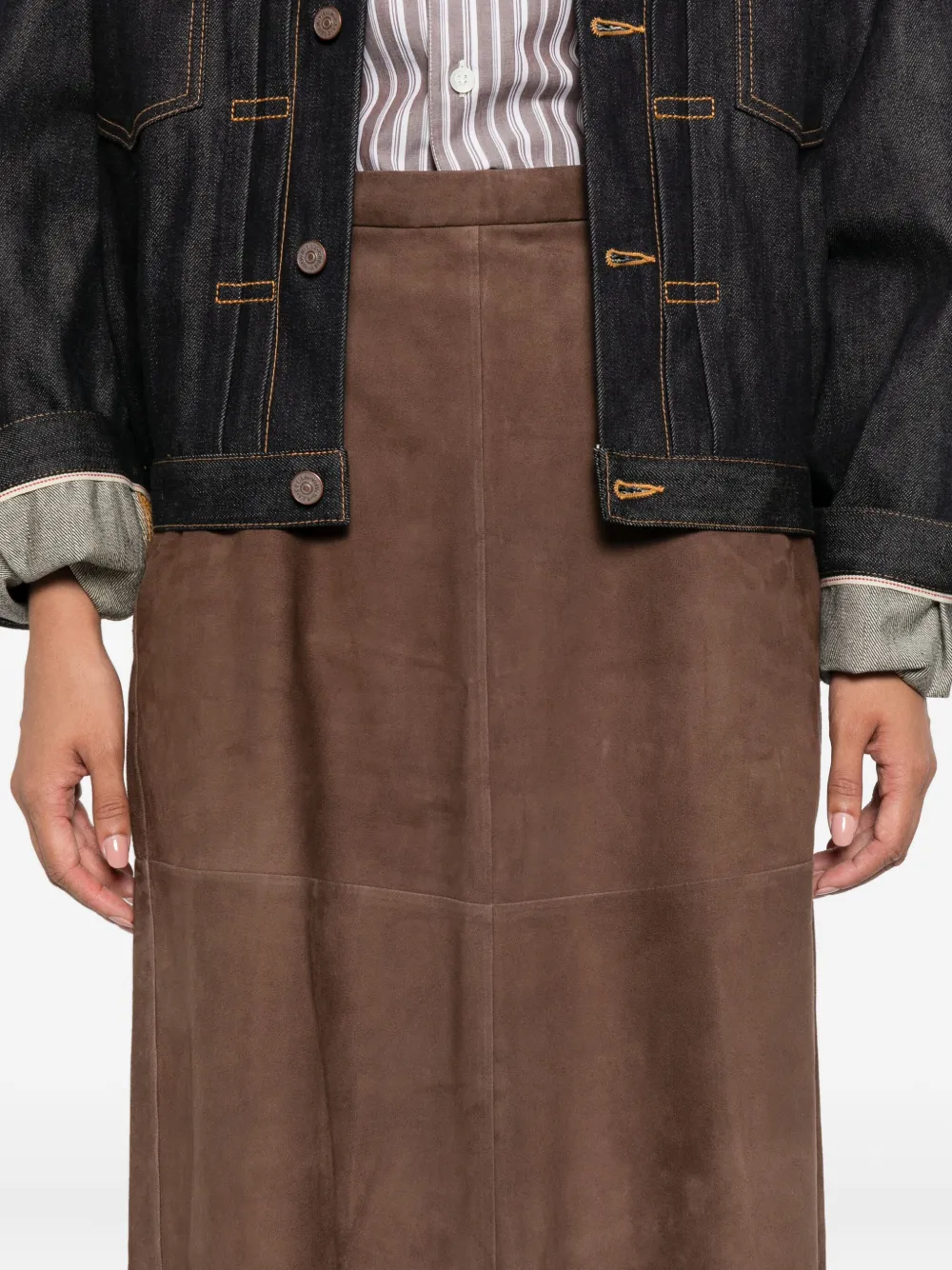 'S Max Mara A-lijn midi-rok Bruin