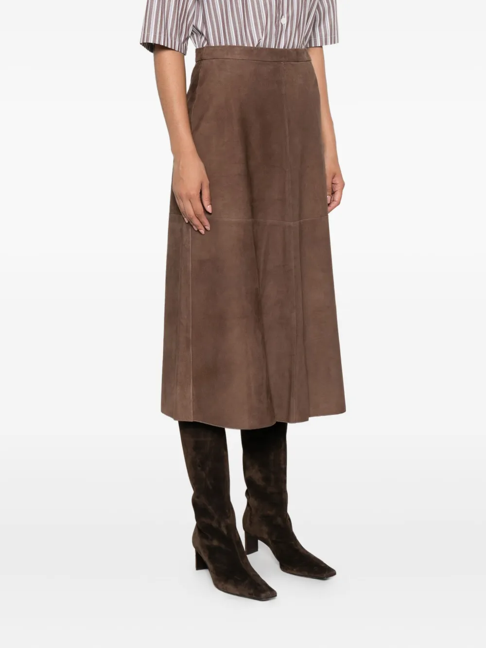 'S Max Mara A-lijn midi-rok Bruin