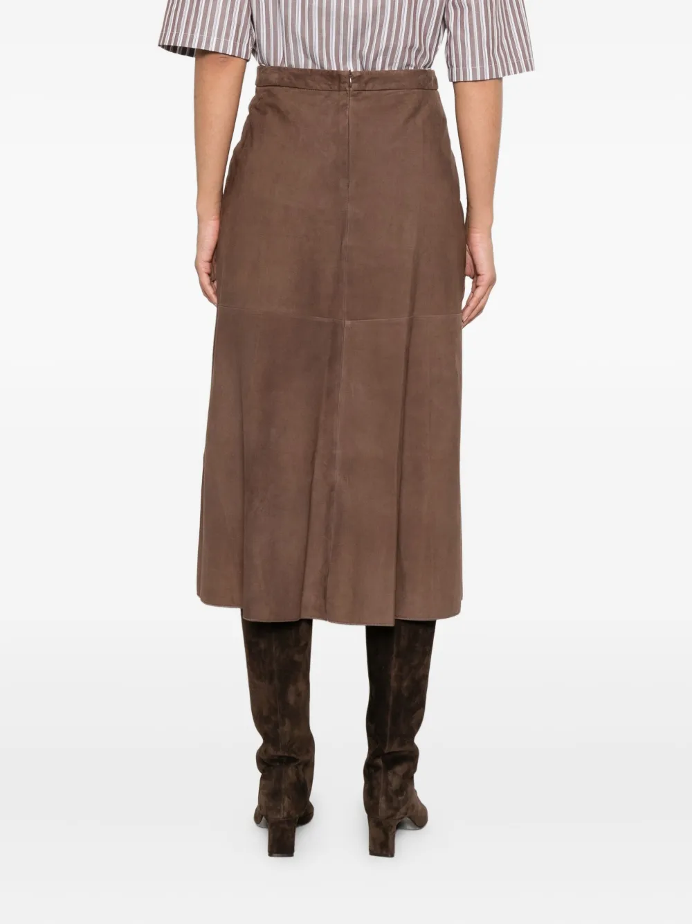 'S Max Mara A-lijn midi-rok Bruin