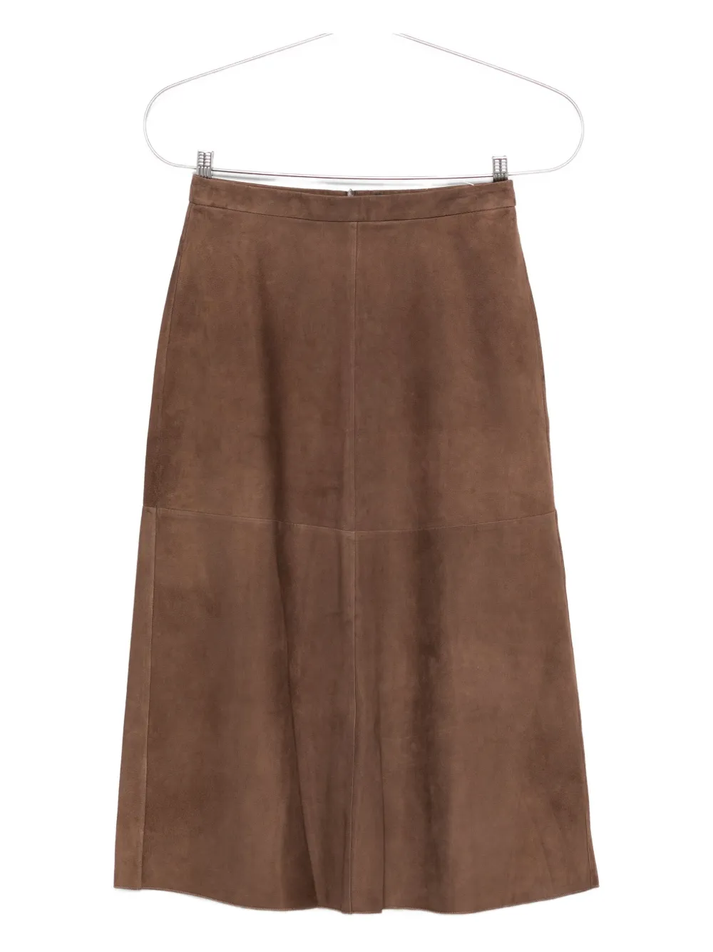 'S Max Mara A-line suede midi skirt | Brown | Image 1