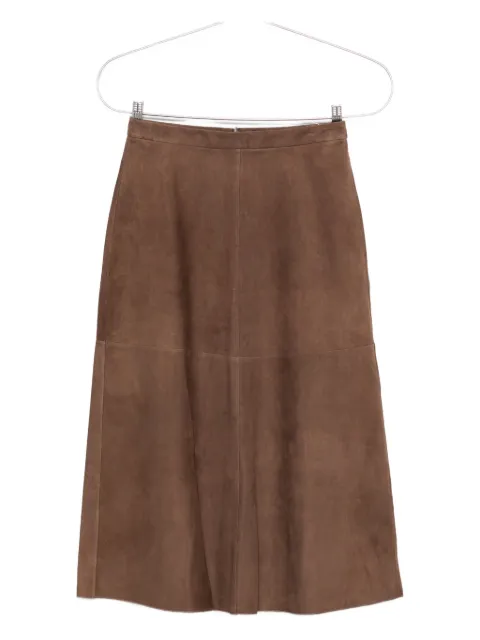 'S Max Mara A-line suede midi skirt
