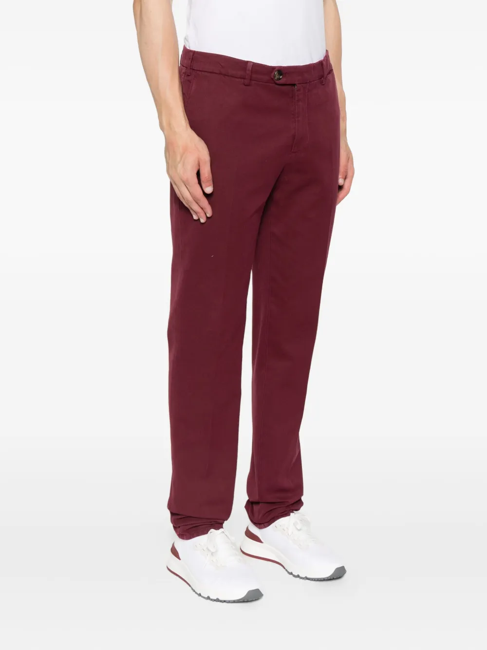 Brunello Cucinelli Katoenen chino Rood