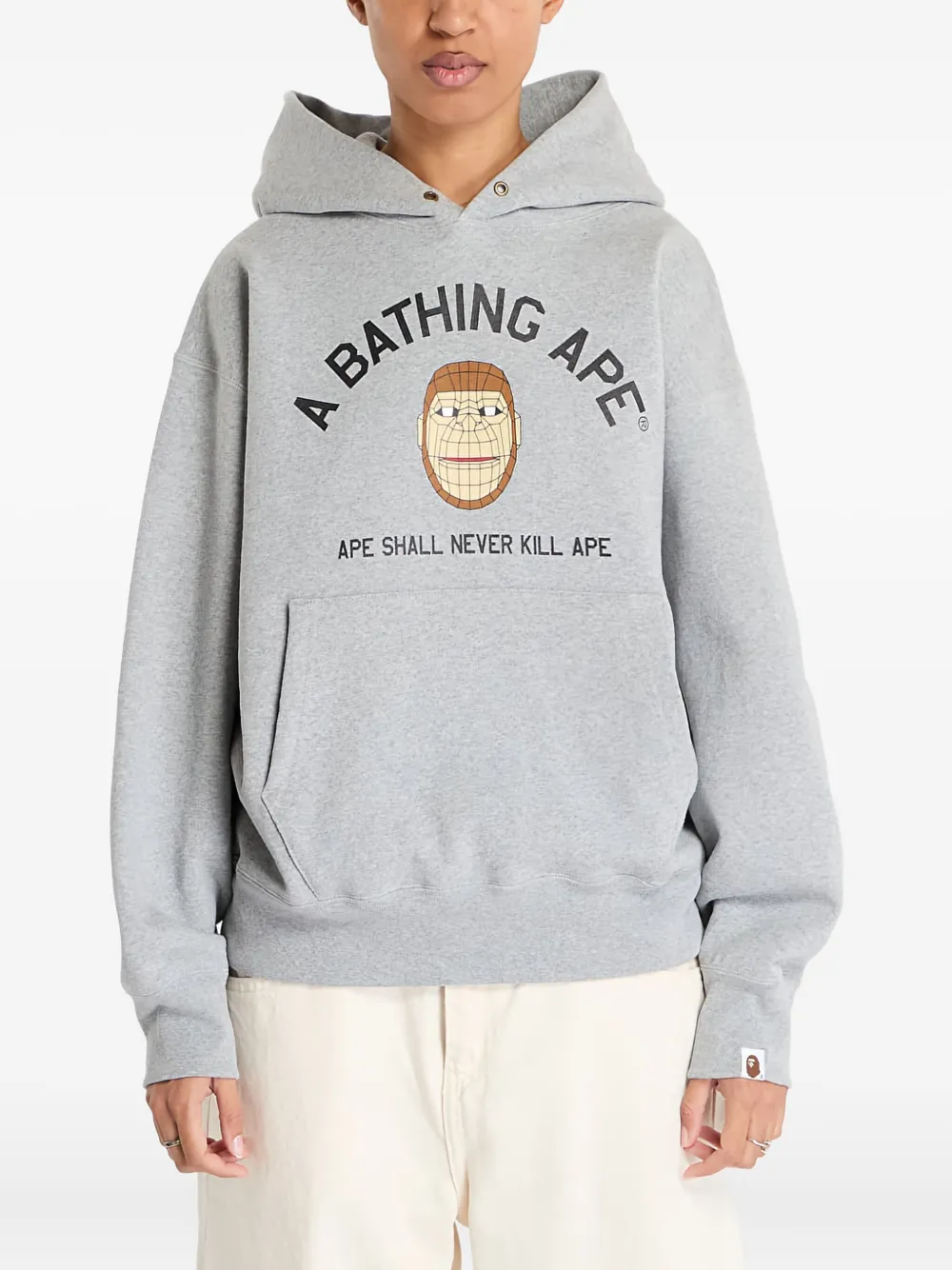 A BATHING APE Hoodie met print Grijs