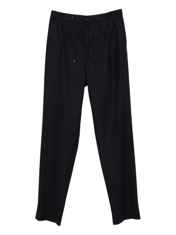 新品★GIORGIO ARMANI■ドローストリングリブパンツ Giorgio Armani ドローストリング パンツ | ブルー | FARFETCH JP