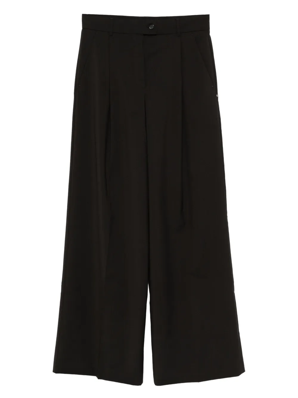 Sportmax Plooibroek met wijde pijpen Bruin