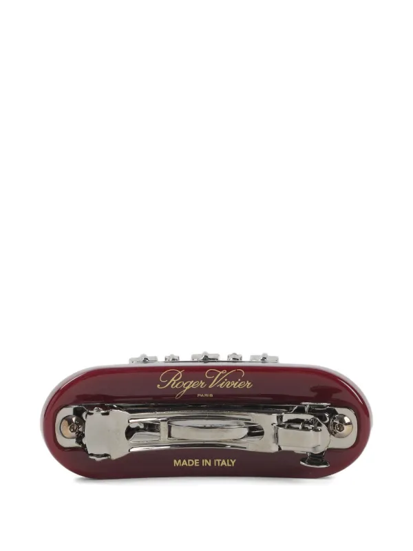 ヘアアクセサリー ROGER VIVIER TRES STRASS HAIR CLIP Roger Vivier Très Vivier crystal-embellished Hair Clip | Red