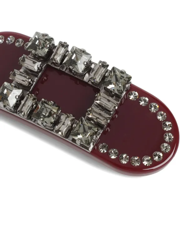 ヘアアクセサリー ROGER VIVIER TRES STRASS HAIR CLIP Roger Vivier Très Vivier crystal-embellished Hair Clip | Red