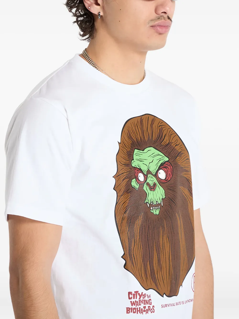 A BATHING APE T-shirt met print Wit