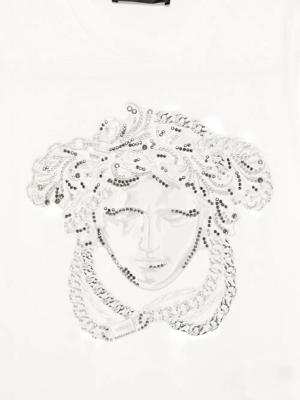 Versace Kids T-shirt verfraaid met pailletten en Medusa-logo Wit