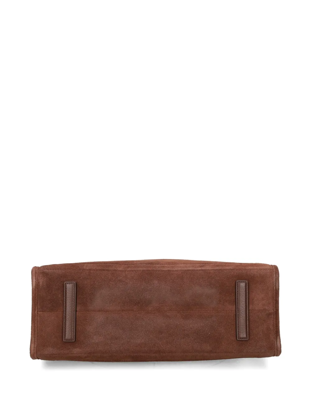Lauren Ralph Lauren Suède shopper met kettingband Bruin