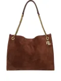 Lauren Ralph Lauren chain-strap suede tote bag - Brown