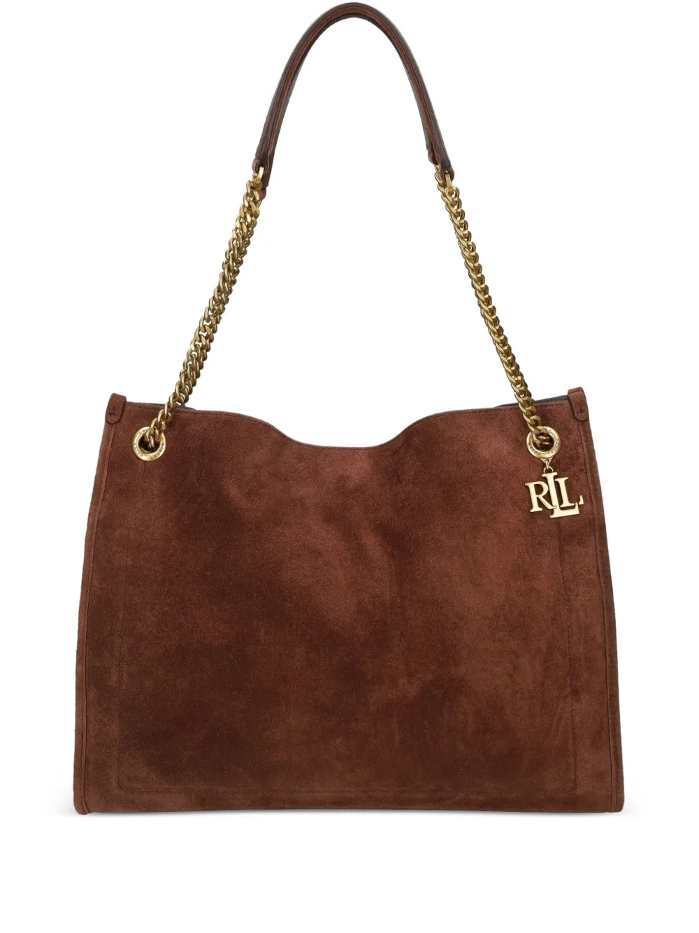Lauren Ralph Lauren chain-strap suede tote bag | Brown | Image 1