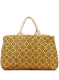 Prada Pre-Owned 2013-2025 Large Canvas Printed Canapa satchel - Yellow