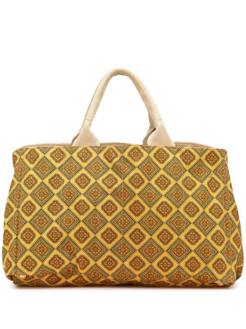 Prada Pre-Owned 2013-2025 Large Canvas Printed Canapa satchel