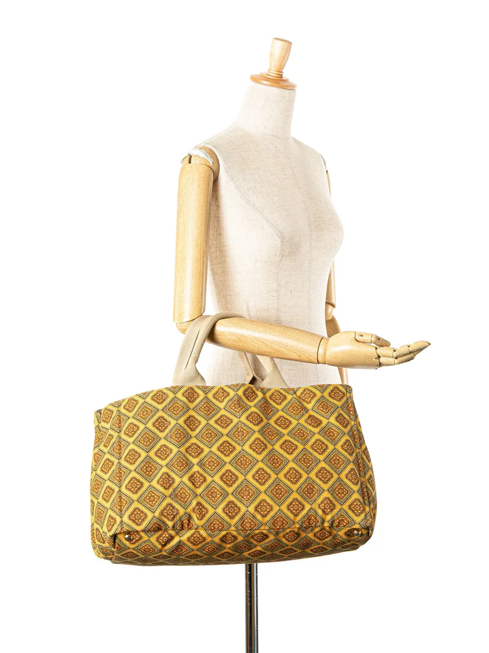 Prada Pre-Owned 2013-2025 Large Canvas Printed Canapa satchel | Pre-Owned | Image 2
