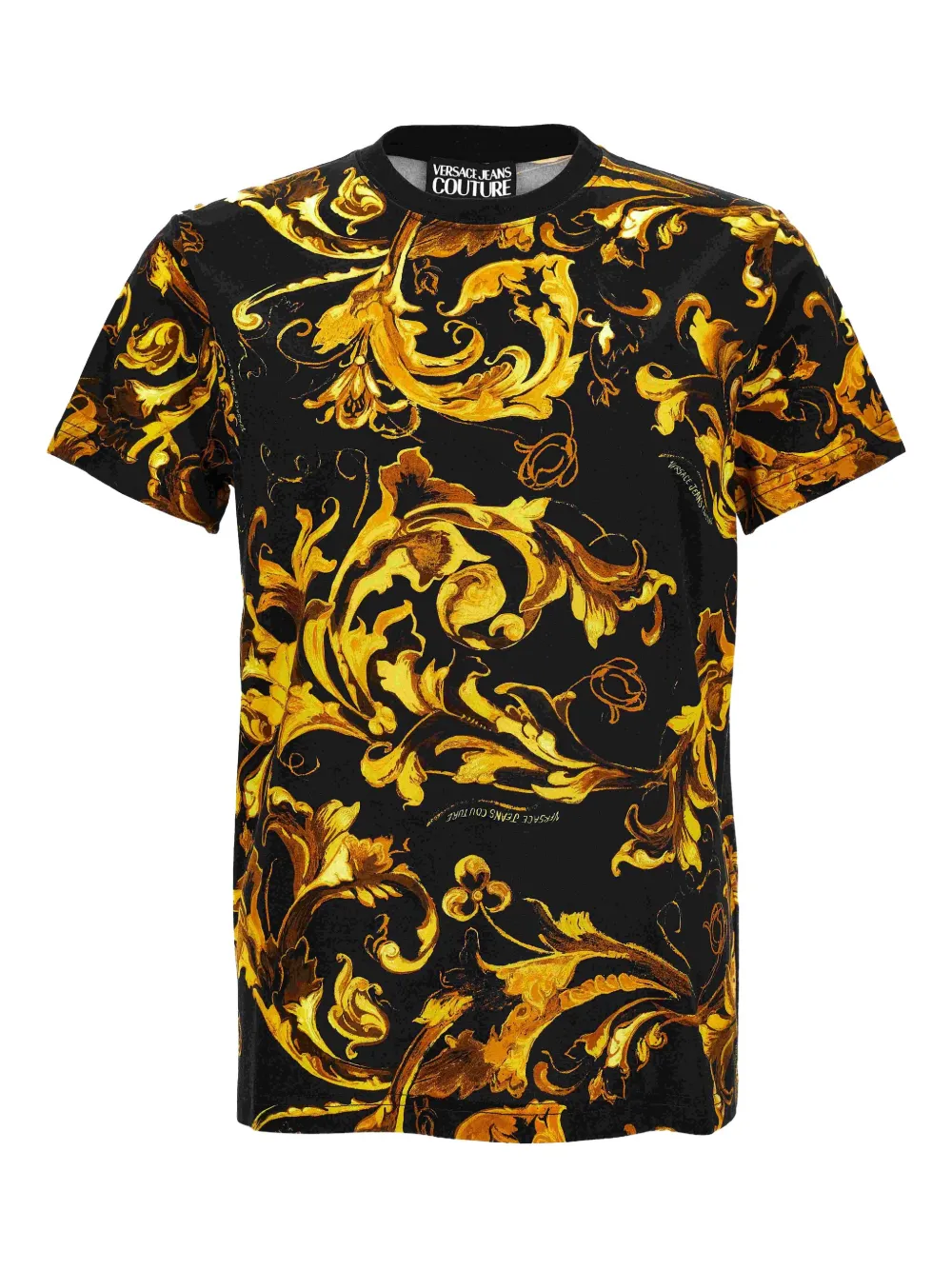 Versace Jeans Couture baroque-print T-shirt - ブラック Versace Jeans Couture baroque-print T-shirt - ブラック