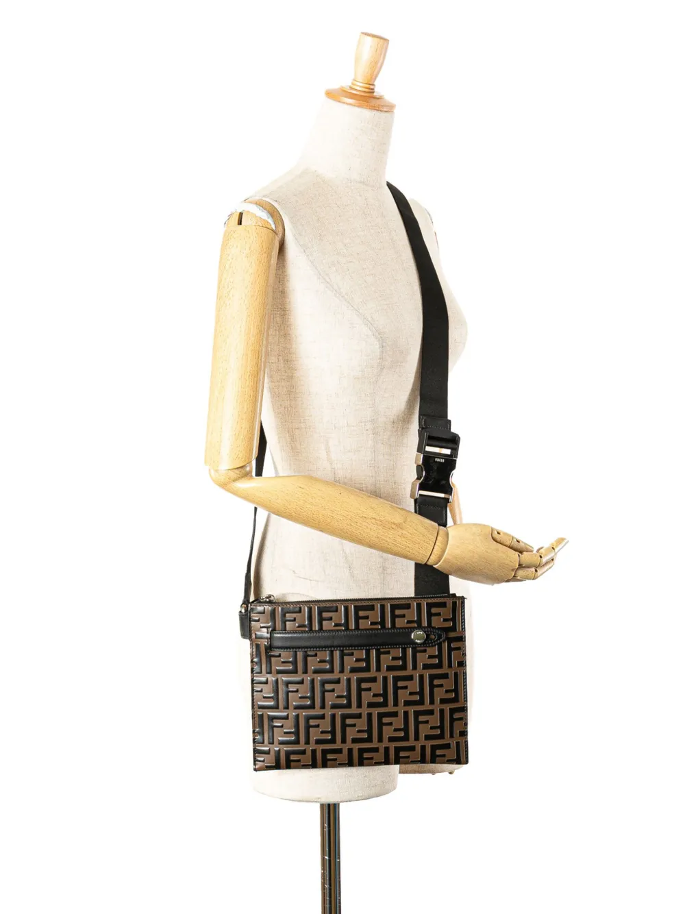 Fendi Pre-Owned 2010-2025 FF 1974 Embossed Leather crossbody bag | Pre-Owned | Image 2