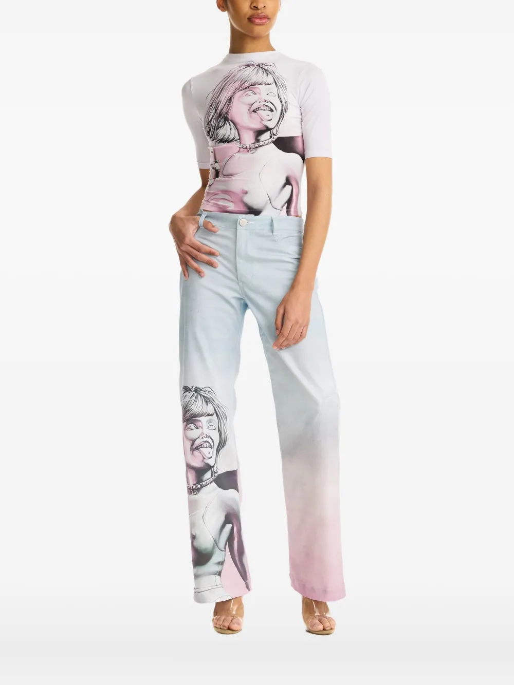 Maisie Wilen graphic-print T-shirt | Pink | Image 1